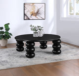 Kelvin Rubberwood and Oak Veneer Coffee Table in Black from Meridian - Luna Furniture