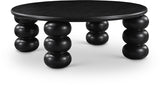 Kelvin Rubberwood and Oak Veneer Coffee Table in Black from Meridian - Luna Furniture