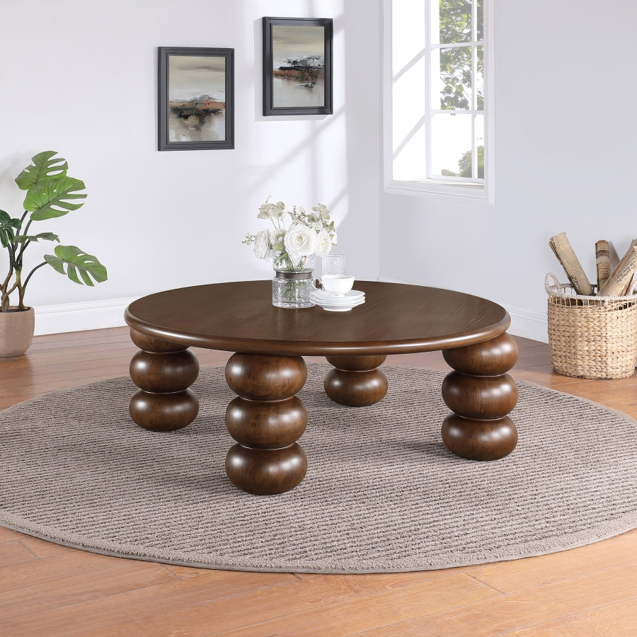 Kelvin Rubberwood and Oak Veneer Coffee Table in Brown from Meridian - Luna Furniture