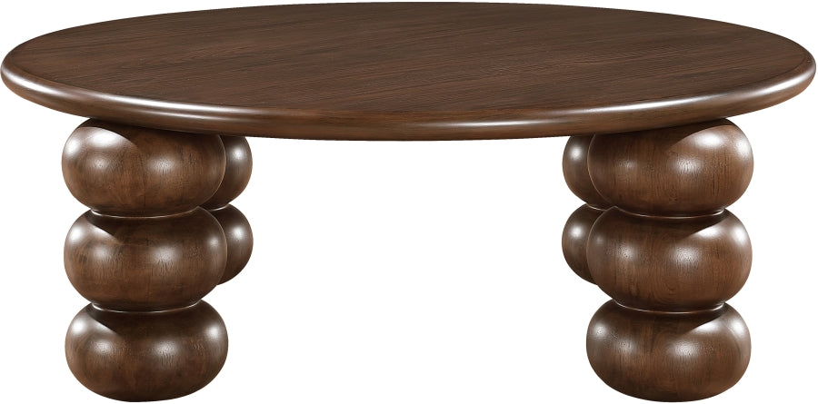 Kelvin Rubberwood and Oak Veneer Coffee Table in Brown from Meridian - Luna Furniture