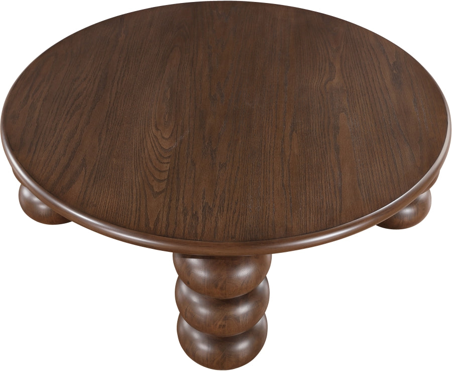 Kelvin Rubberwood and Oak Veneer Coffee Table in Brown from Meridian - Luna Furniture