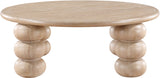 Kelvin Rubberwood and Oak Veneer Coffee Table in Natural from Meridian - Luna Furniture