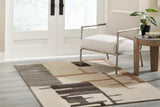 Kencher Beige/Brown Medium Rug from Ashley - Luna Furniture