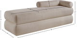 Kennedy Chenille Fabric Bench in Beige from Meridian - Luna Furniture