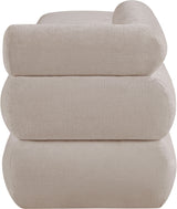 Kennedy Chenille Fabric Bench in Beige from Meridian - Luna Furniture