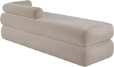 Kennedy Chenille Fabric Bench in Beige from Meridian - Luna Furniture