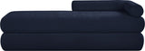 Kennedy Chenille Fabric Bench in Blue from Meridian - Luna Furniture