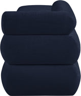 Kennedy Chenille Fabric Bench in Blue from Meridian - Luna Furniture