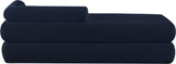 Kennedy Chenille Fabric Bench in Blue from Meridian - Luna Furniture