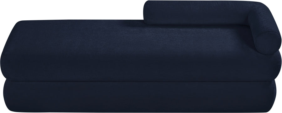 Kennedy Chenille Fabric Bench in Blue from Meridian - Luna Furniture