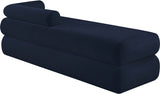 Kennedy Chenille Fabric Bench in Blue from Meridian - Luna Furniture