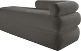 Kennedy Chenille Fabric Bench in Grey from Meridian - Luna Furniture