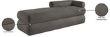 Kennedy Chenille Fabric Bench in Grey from Meridian - Luna Furniture