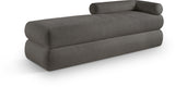 Kennedy Chenille Fabric Bench in Grey from Meridian - Luna Furniture