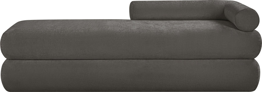 Kennedy Chenille Fabric Bench in Grey from Meridian - Luna Furniture