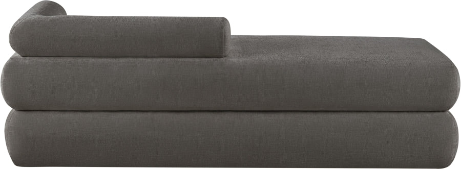 Kennedy Chenille Fabric Bench in Grey from Meridian - Luna Furniture