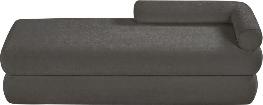 Kennedy Chenille Fabric Bench in Grey from Meridian - Luna Furniture