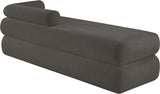 Kennedy Chenille Fabric Bench in Grey from Meridian - Luna Furniture