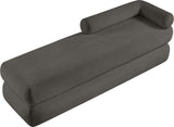 Kennedy Chenille Fabric Bench in Grey from Meridian - Luna Furniture