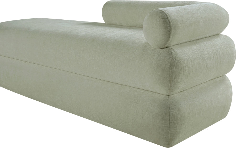 Kennedy Chenille Fabric Bench in Mint from Meridian - Luna Furniture