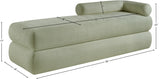 Kennedy Chenille Fabric Bench in Mint from Meridian - Luna Furniture