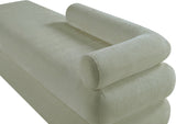 Kennedy Chenille Fabric Bench in Mint from Meridian - Luna Furniture