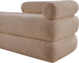 Kennedy Teddy Fabric Bench in Beige from Meridian - Luna Furniture