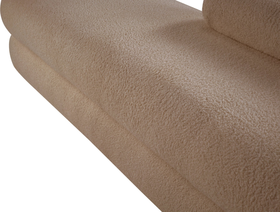 Kennedy Teddy Fabric Bench in Beige from Meridian - Luna Furniture