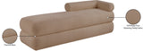 Kennedy Teddy Fabric Bench in Beige from Meridian - Luna Furniture