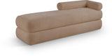 Kennedy Teddy Fabric Bench in Beige from Meridian - Luna Furniture