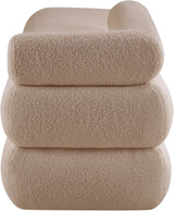 Kennedy Teddy Fabric Bench in Beige from Meridian - Luna Furniture