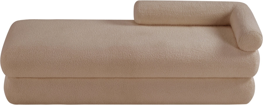 Kennedy Teddy Fabric Bench in Beige from Meridian - Luna Furniture