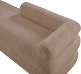 Kennedy Teddy Fabric Bench in Beige from Meridian - Luna Furniture