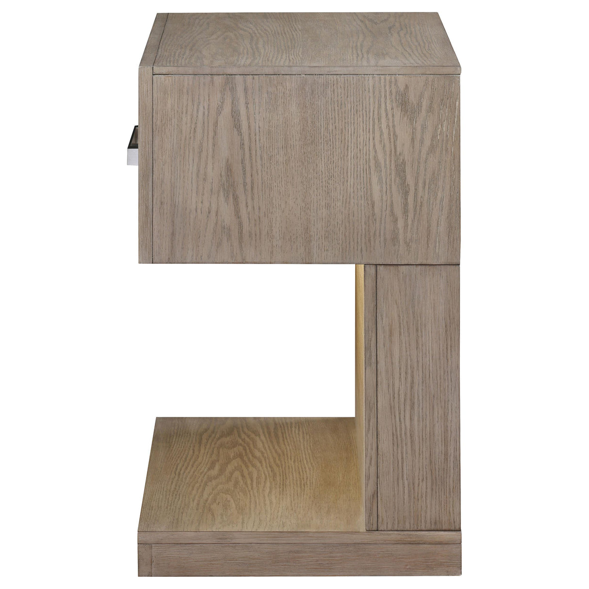 Kenora 1-drawer Nightstand Bedside Table Barley Brown from Coaster - Luna Furniture