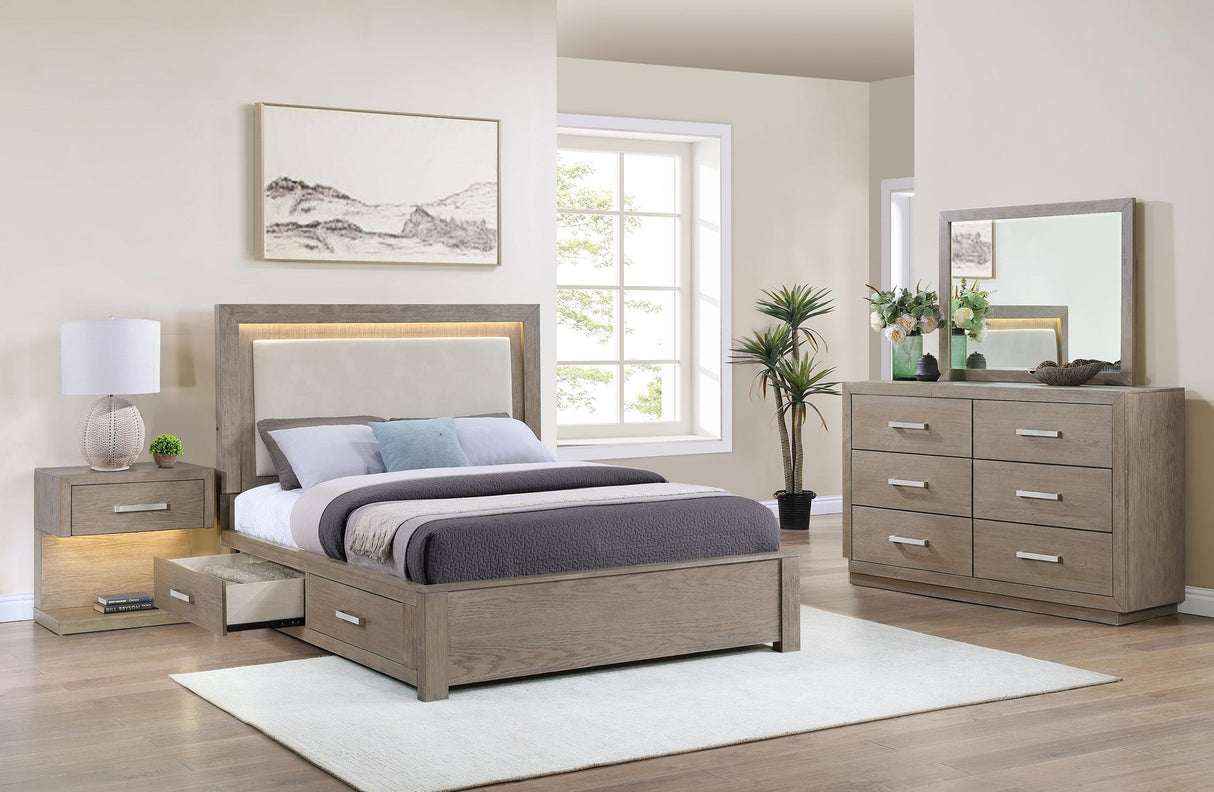 Kenora Barley Brown 4-Piece California King Bedroom Set from Coaster - Luna Furniture