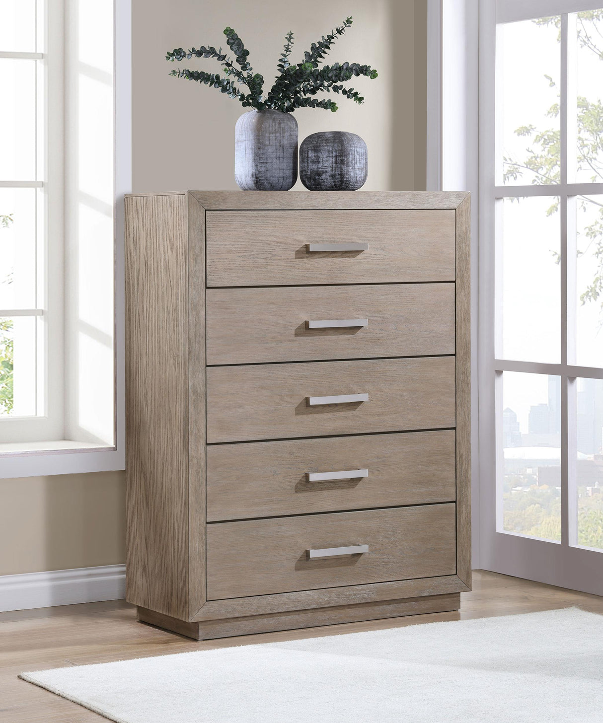 Kenora 5-drawer Bedroom Chest Barley Brown from Coaster - Luna Furniture