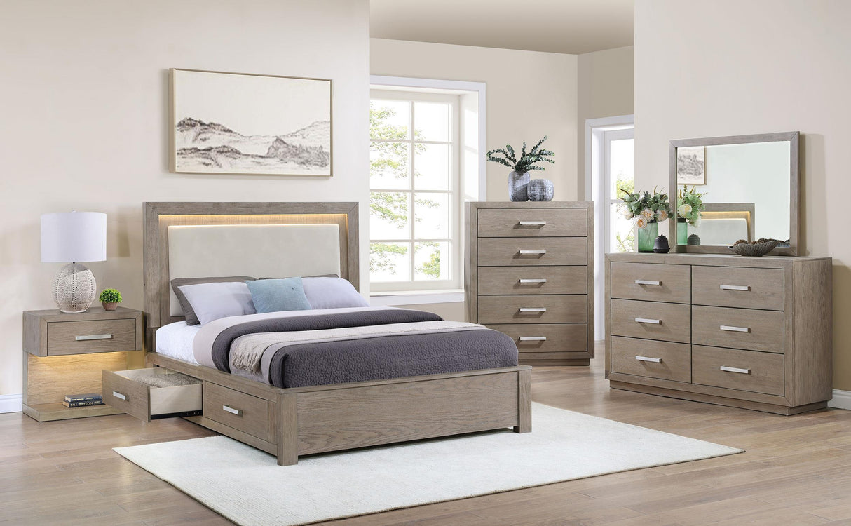 Kenora Barley Brown 5-Piece California King Bedroom Set from Coaster - Luna Furniture