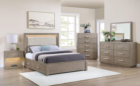 Kenora Barley Brown 5-Piece California King Bedroom Set from Coaster - Luna Furniture