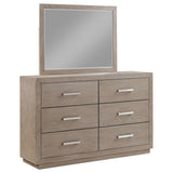 Kenora 6-drawer Dresser and Mirror Barley Brown from Coaster - Luna Furniture