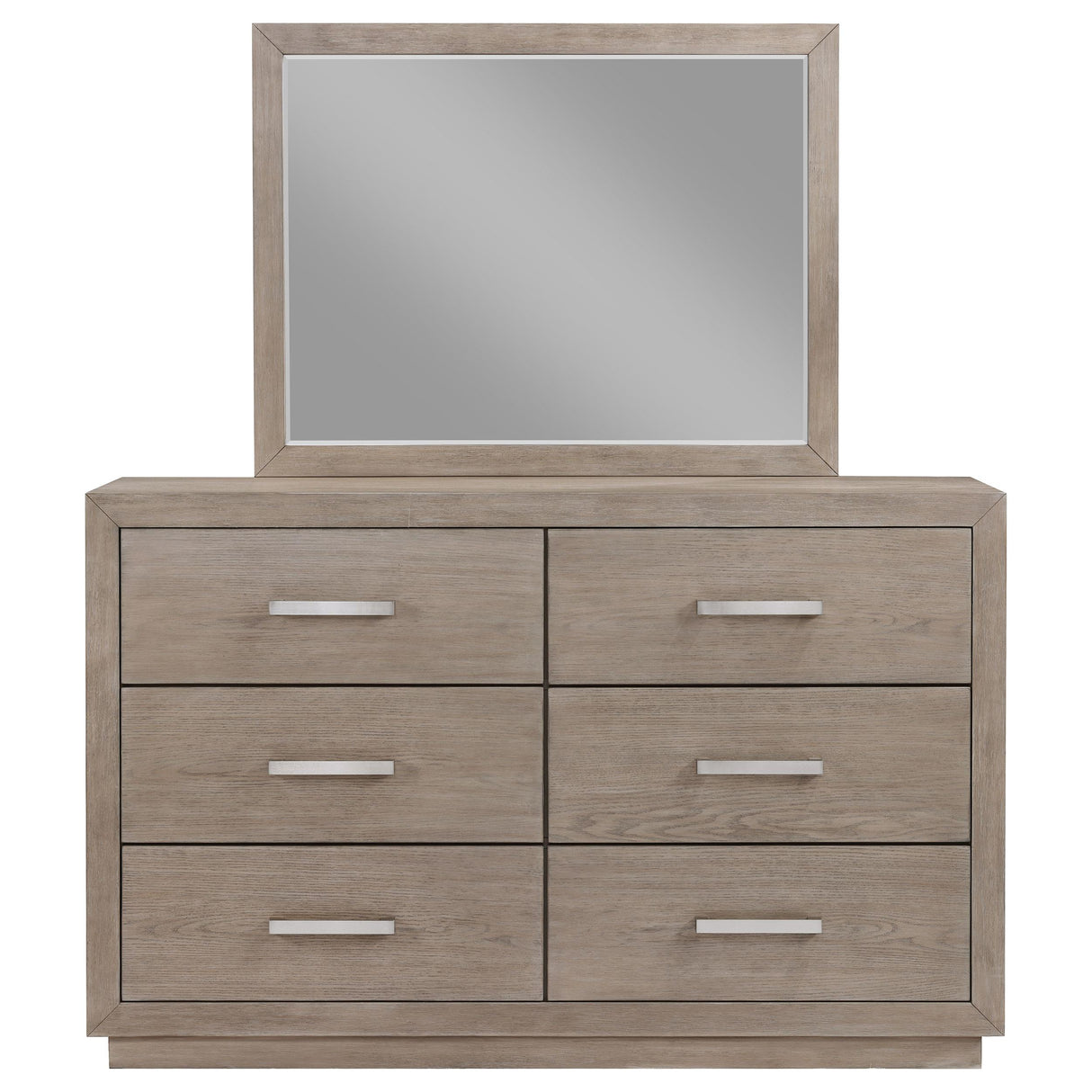 Kenora 6-drawer Dresser and Mirror Barley Brown from Coaster - Luna Furniture