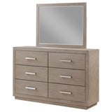 Kenora 6-drawer Dresser and Mirror Barley Brown from Coaster - Luna Furniture