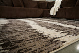 Keradon Cream/Brown Large Rug from Ashley - Luna Furniture