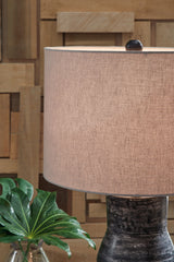 Kerbert Distressed Black Table Lamp from Ashley - Luna Furniture