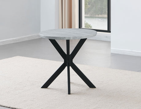 Keyla Faux-Marble Round End Table - KY200E