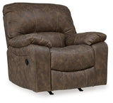 Kilmartin Sofa, Loveseat and Recliner in Chocolate - PKG015106