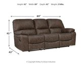 Kilmartin Sofa, Loveseat and Recliner in Chocolate - PKG015106