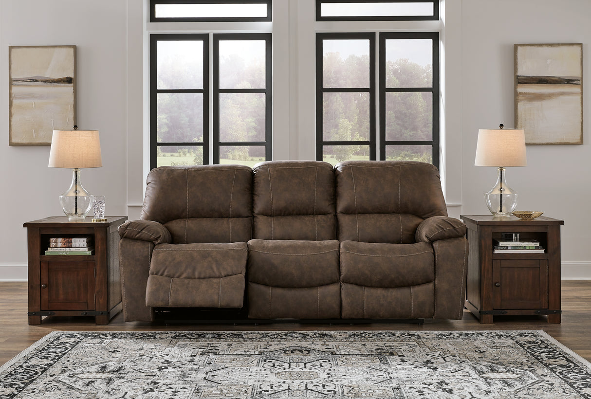 Kilmartin Sofa, Loveseat and Recliner in Chocolate - PKG015106