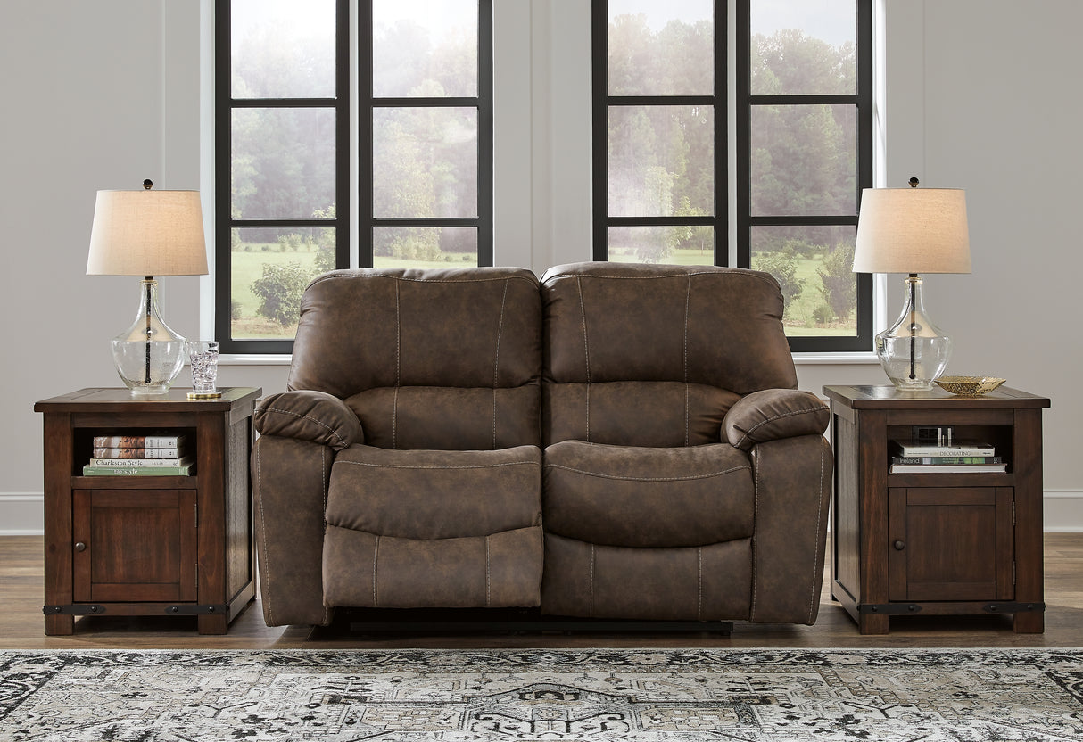 Kilmartin Sofa, Loveseat and Recliner in Chocolate - PKG015106