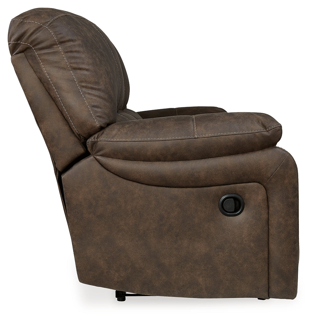 Kilmartin Sofa, Loveseat and Recliner in Chocolate - PKG015106