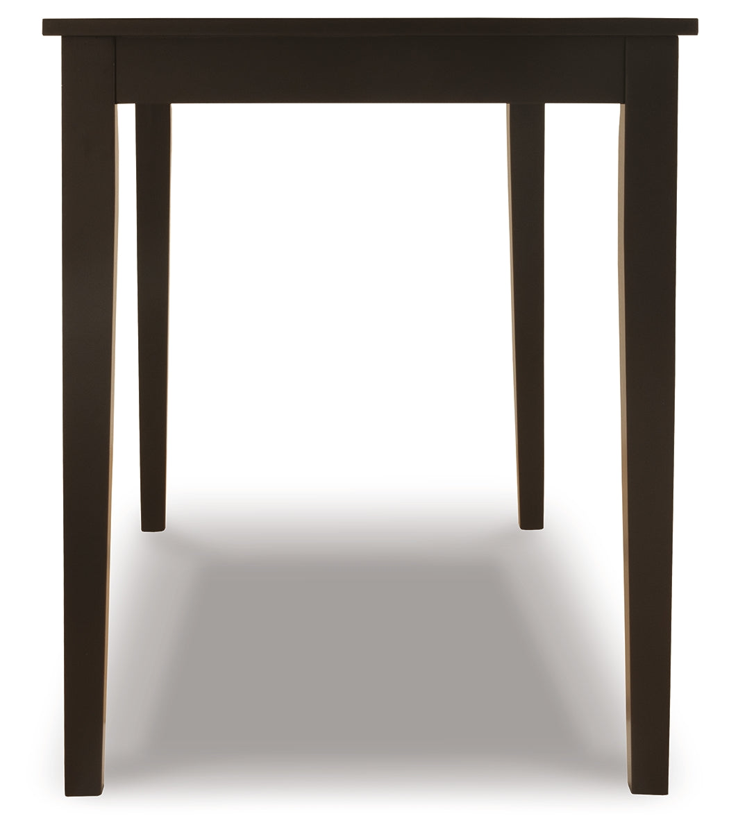 Kimonte Dining Table and 4 Chairs in Dark Brown - PKG013925